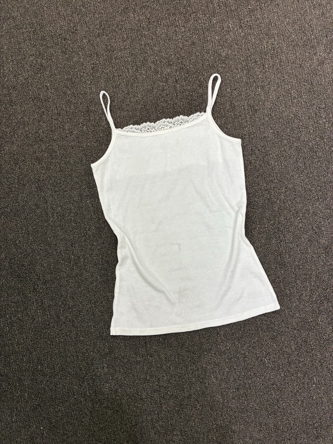 M)Japanese vintage 여성 레이스 화이트 나시(이염)  상품이미지4