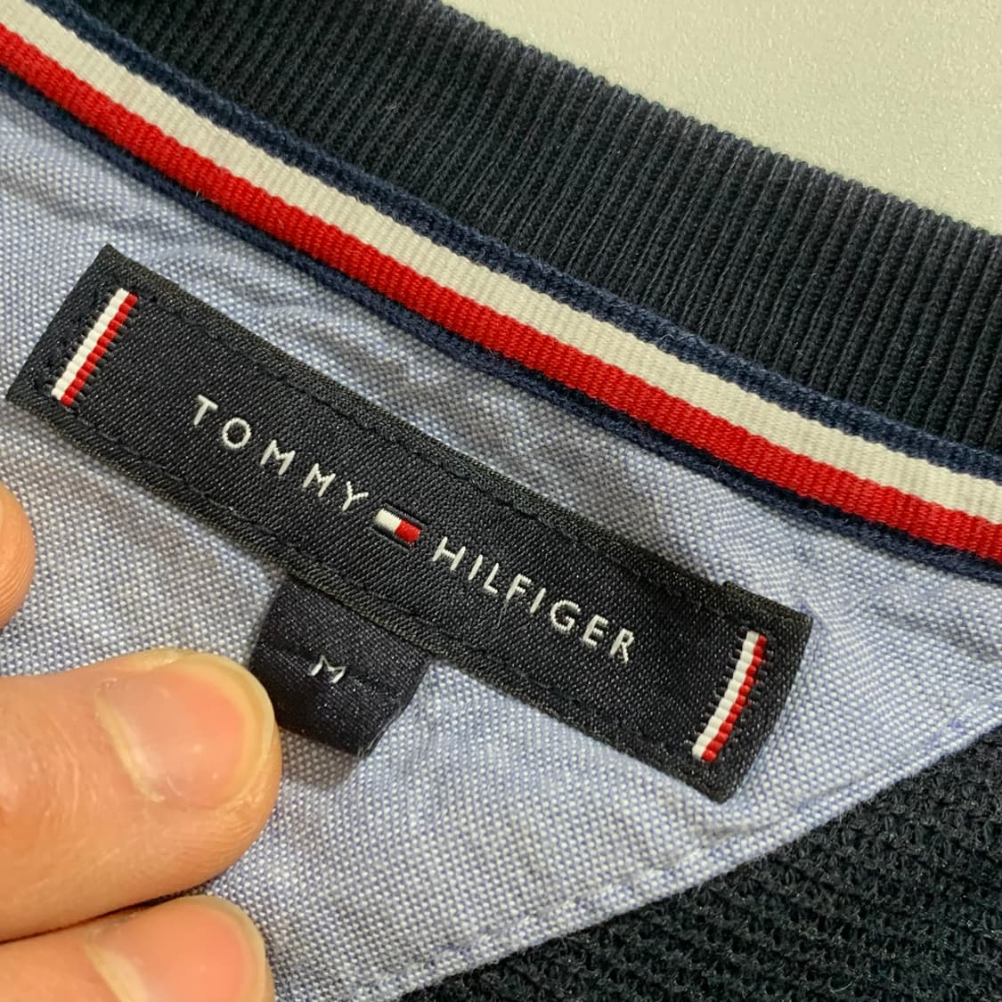 타미힐피거 네이비 와플 헨리넥 슬리브   상품이미지4