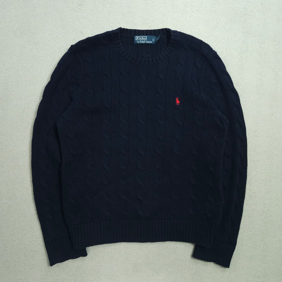 폴로 랄프 로렌 케이블 니트 M 네이비 상품이미지1