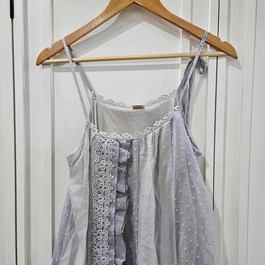 엑시즈팜(Axes Femme) 레이스 레이어드 끈원피스 상품이미지3