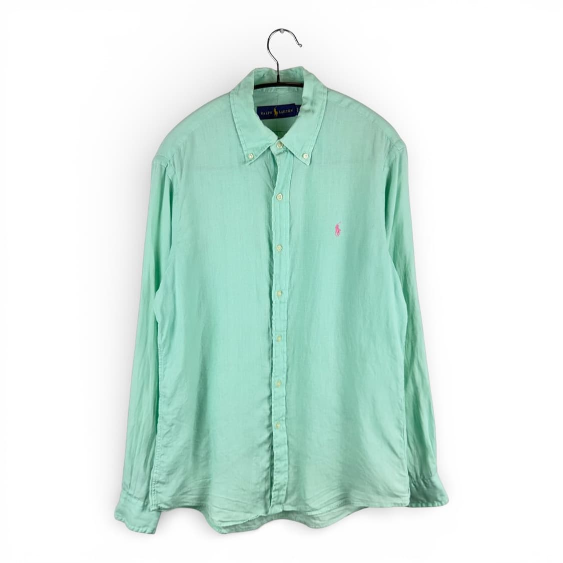 S) 랄프로렌 린넨 셔츠 민트그린 상품이미지1