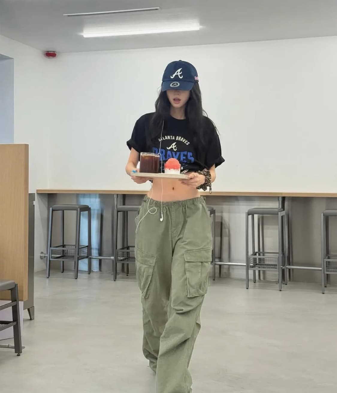 애즈이프캘리 카고바지 카키 상품이미지3