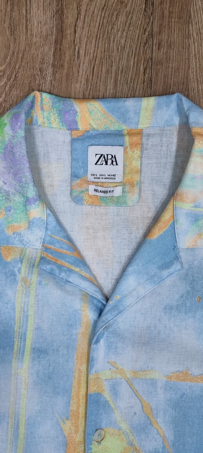 ZARA 자라 페인팅 프린트 반팔 L _ 남성, XL 추천 상품이미지9