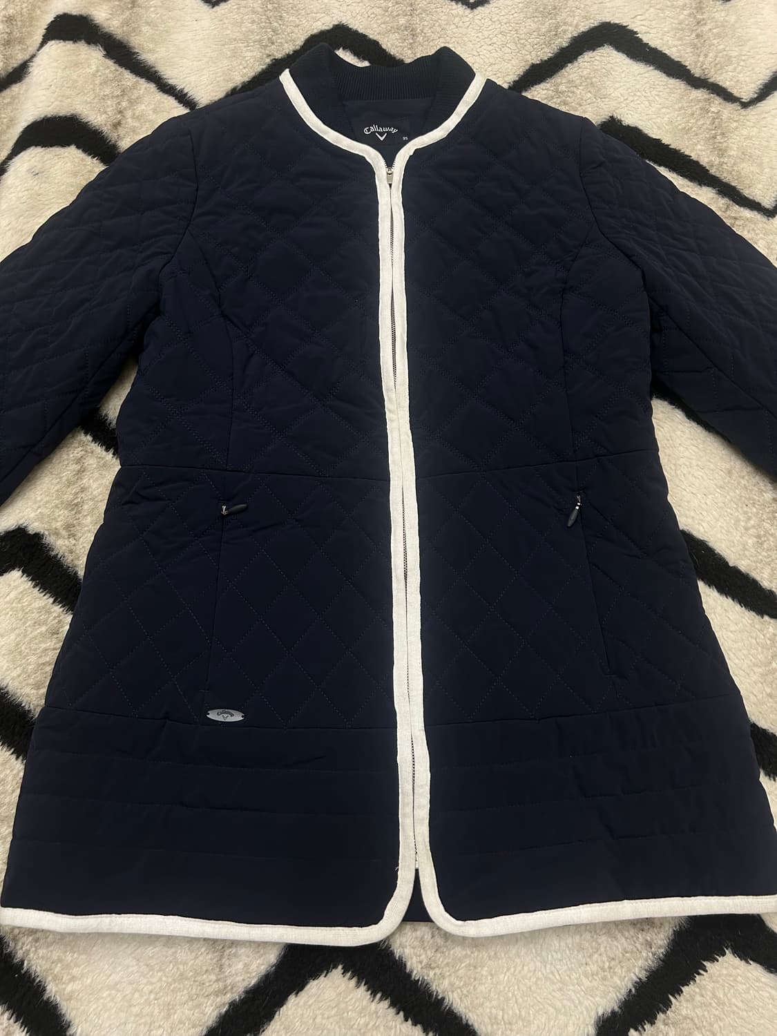 [M]캘러웨이 골프 심플 롱 퀄팅 자켓/네이비 상품이미지4