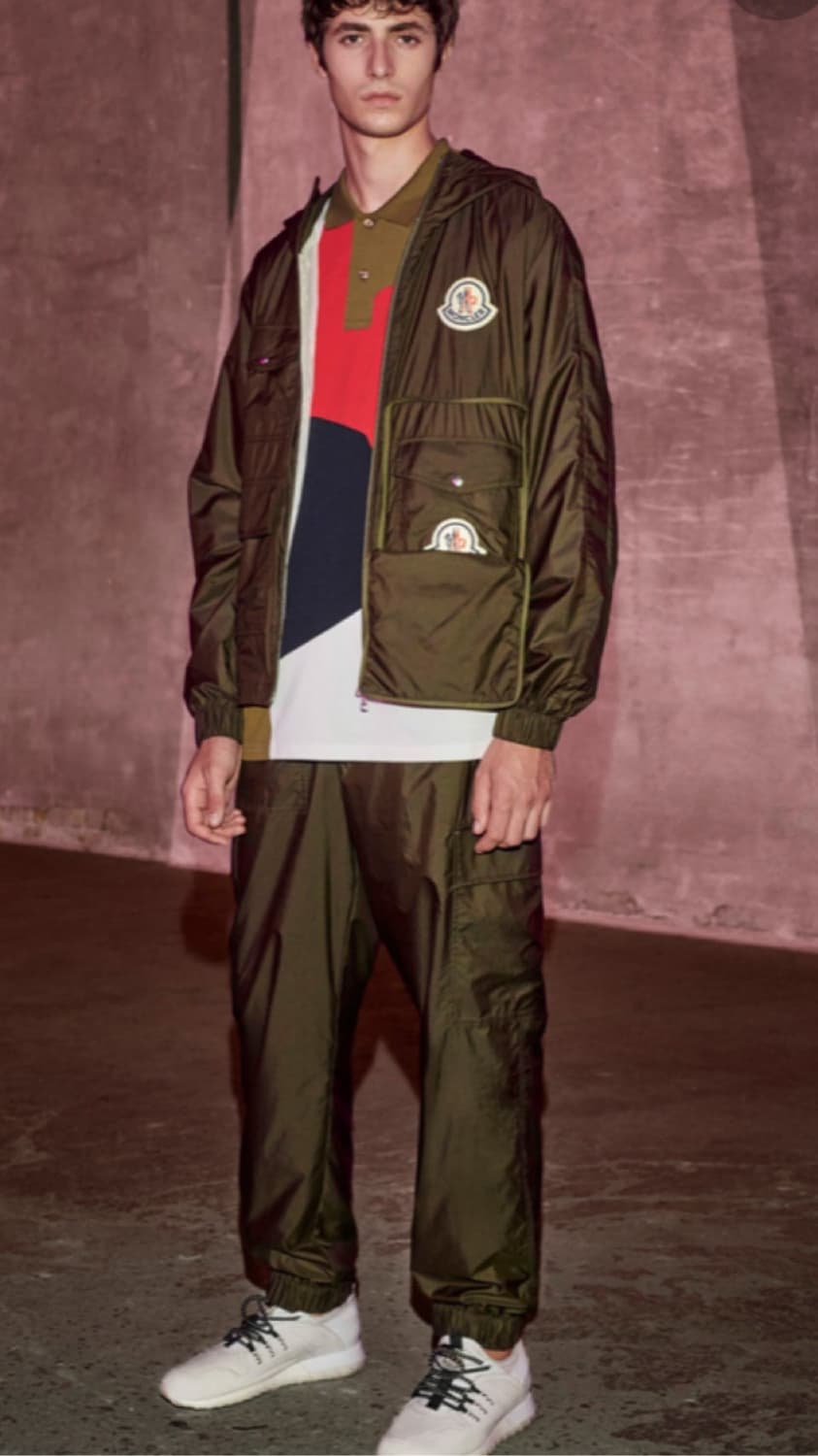 몽클레어x지니어스 빅와펜 바람막이(다크올리브,3) 상품이미지1