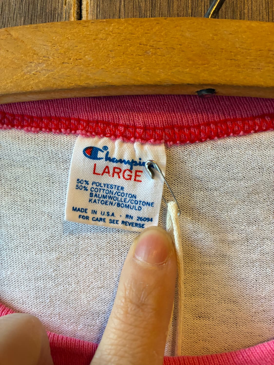 80’s Champion Ringer Tee Made In USA 상품이미지3