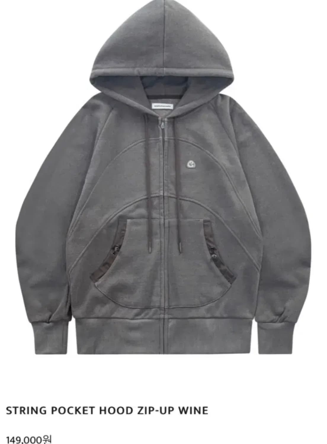 스마트어반유즈풀 스트링포켓 후드집업 블랙 코이세이오 상품이미지1