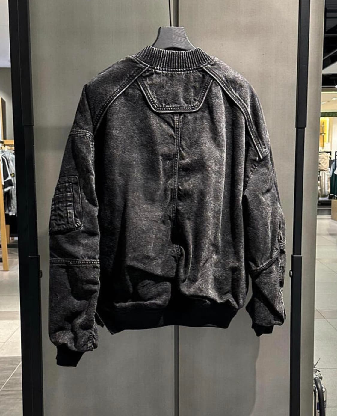 준지 흑청 데님 트러커 마원 MA-1 자켓 점퍼 46사이즈 상품이미지2