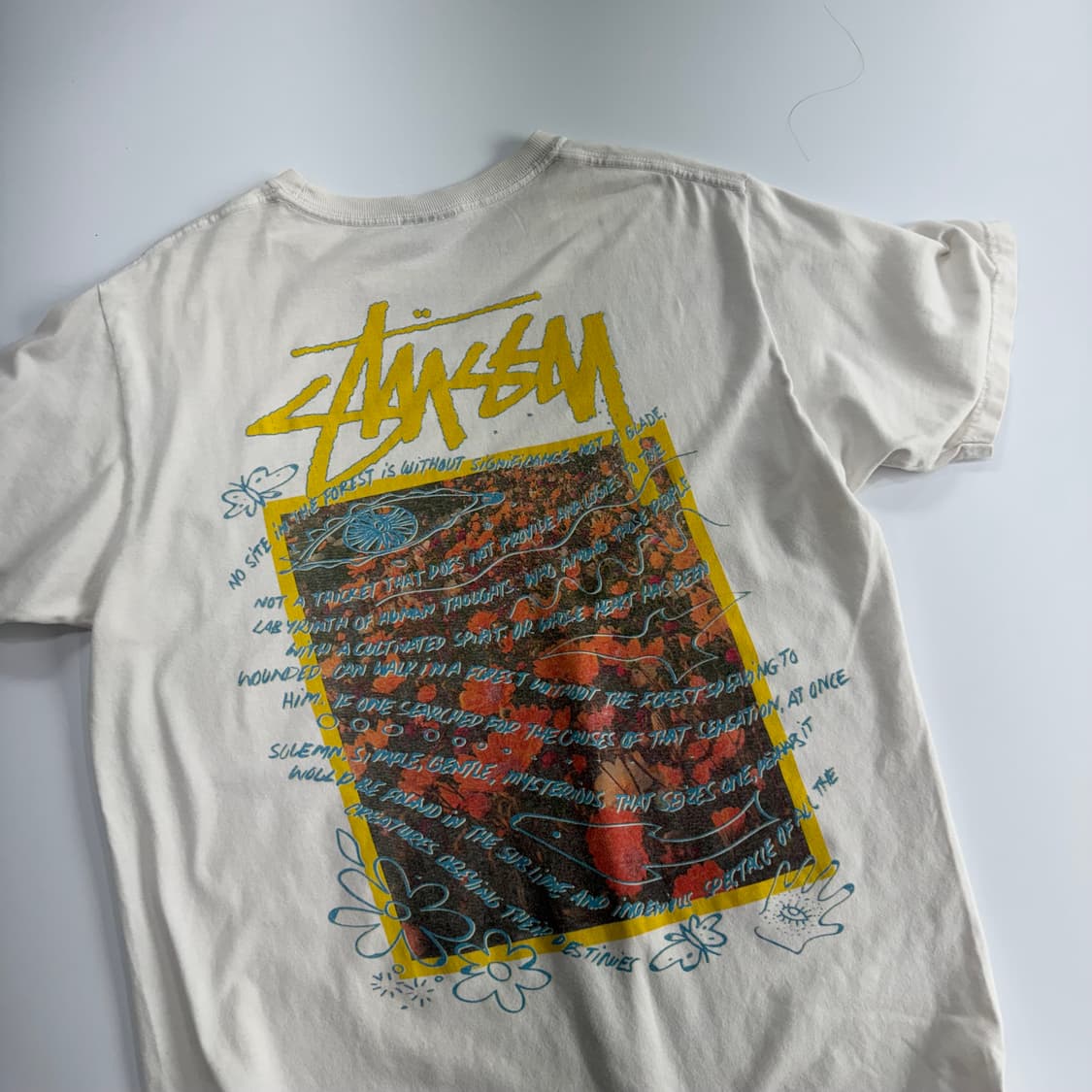 Stussy 스투시 백 프린팅 화이트 반팔 상품이미지6