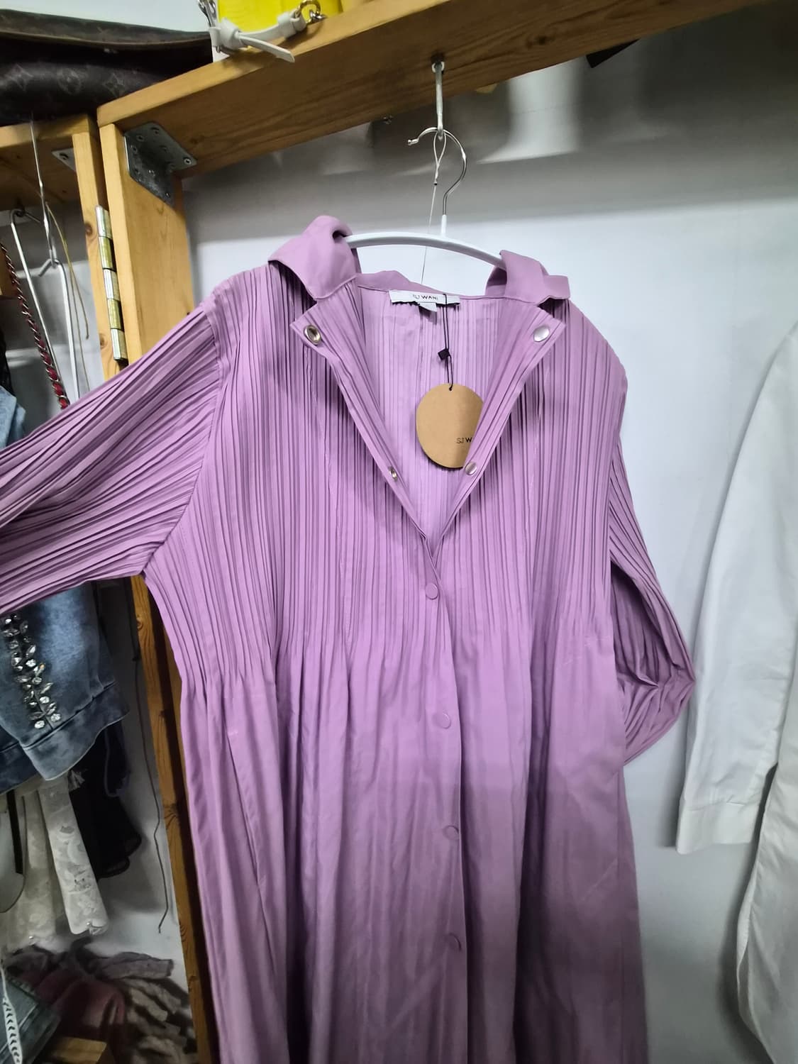 sjwani 손정완 플리츠 후드 가디건 상품이미지5