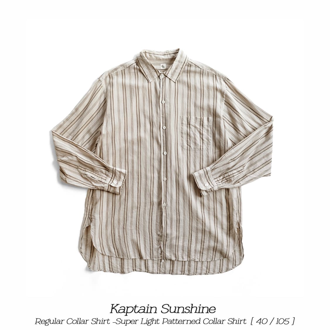 캡틴선샤인 슈퍼라이트 레귤러 칼라셔츠 40(105)사이즈 상품이미지1