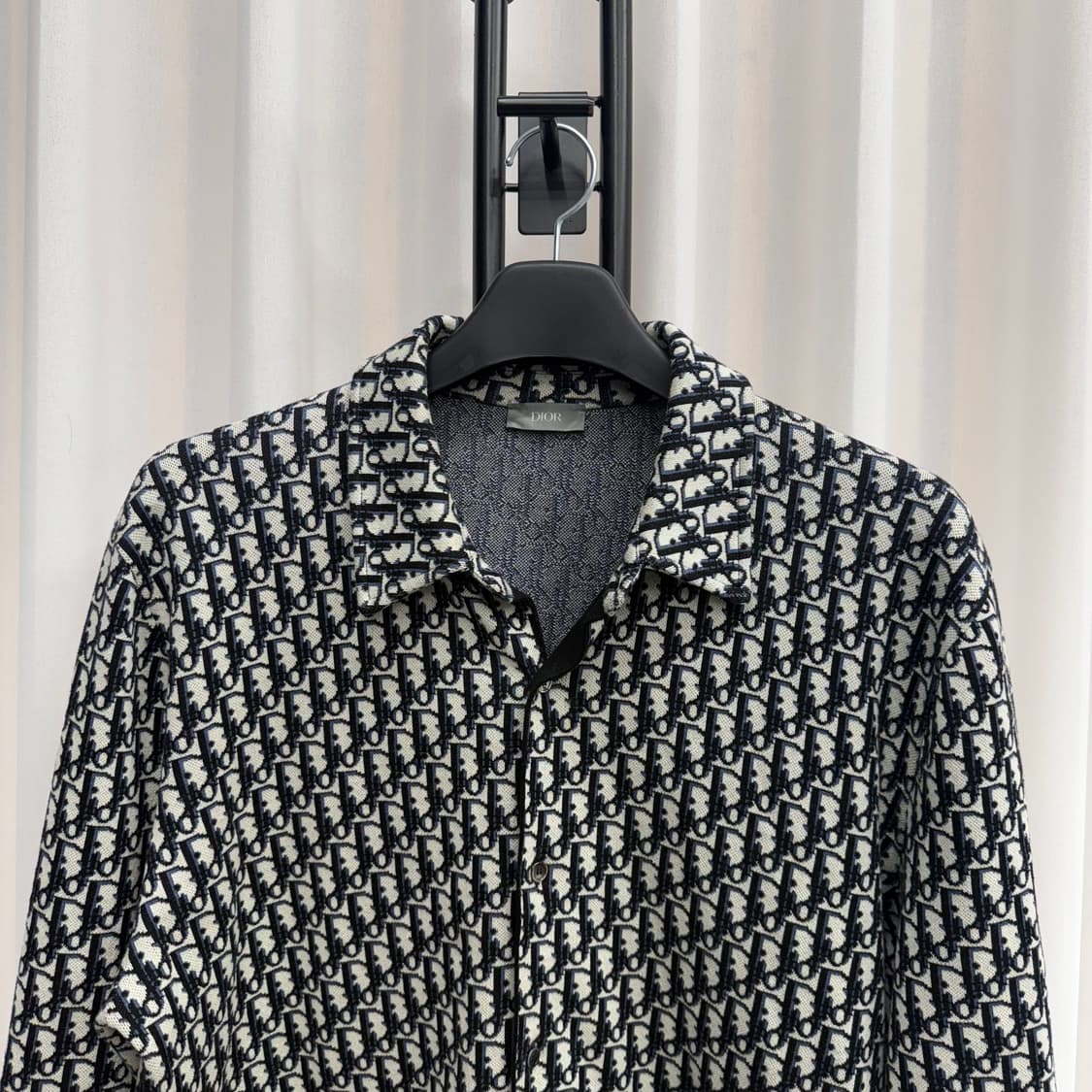 [26년 구매/ XL] 디올 오블리크 니트 셔츠 상품이미지3