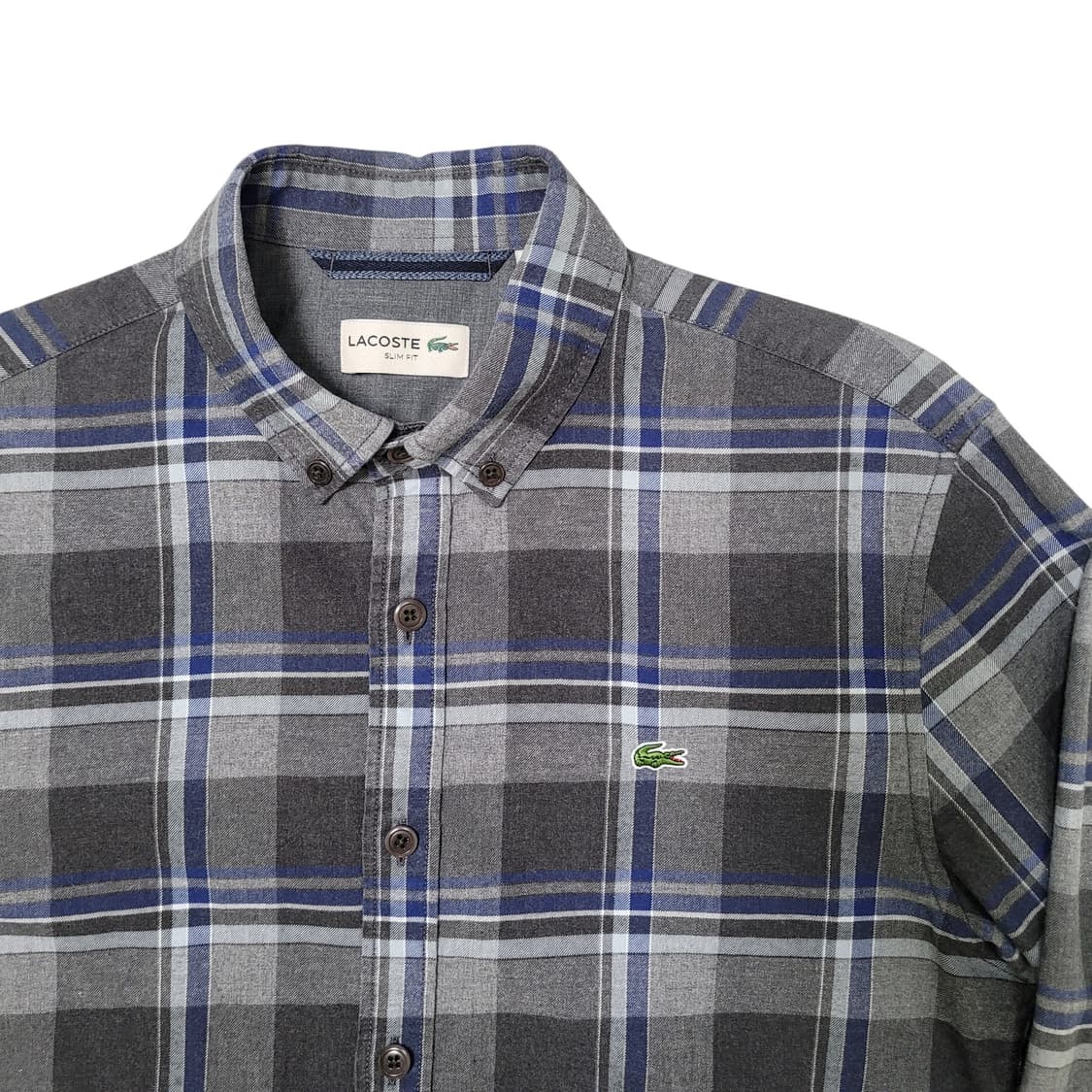 라코스테 그레이 네이비 체크 셔츠 상품이미지2