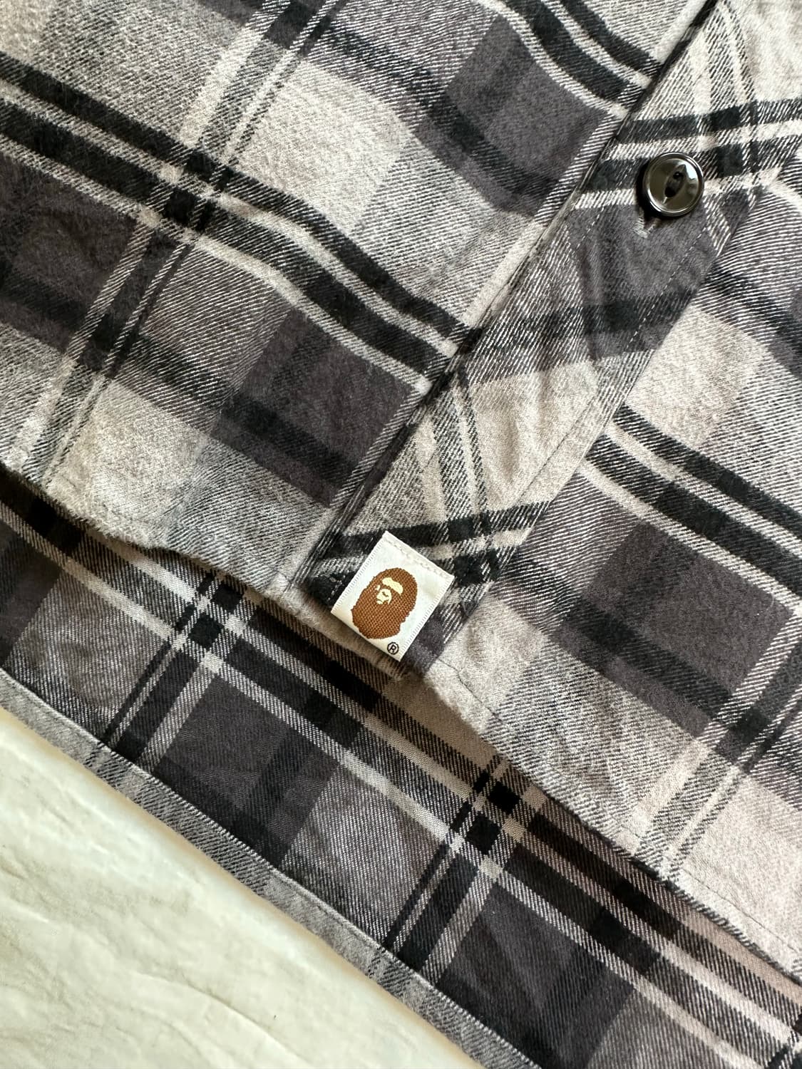 베이프 체크 후드셔츠 상품이미지4