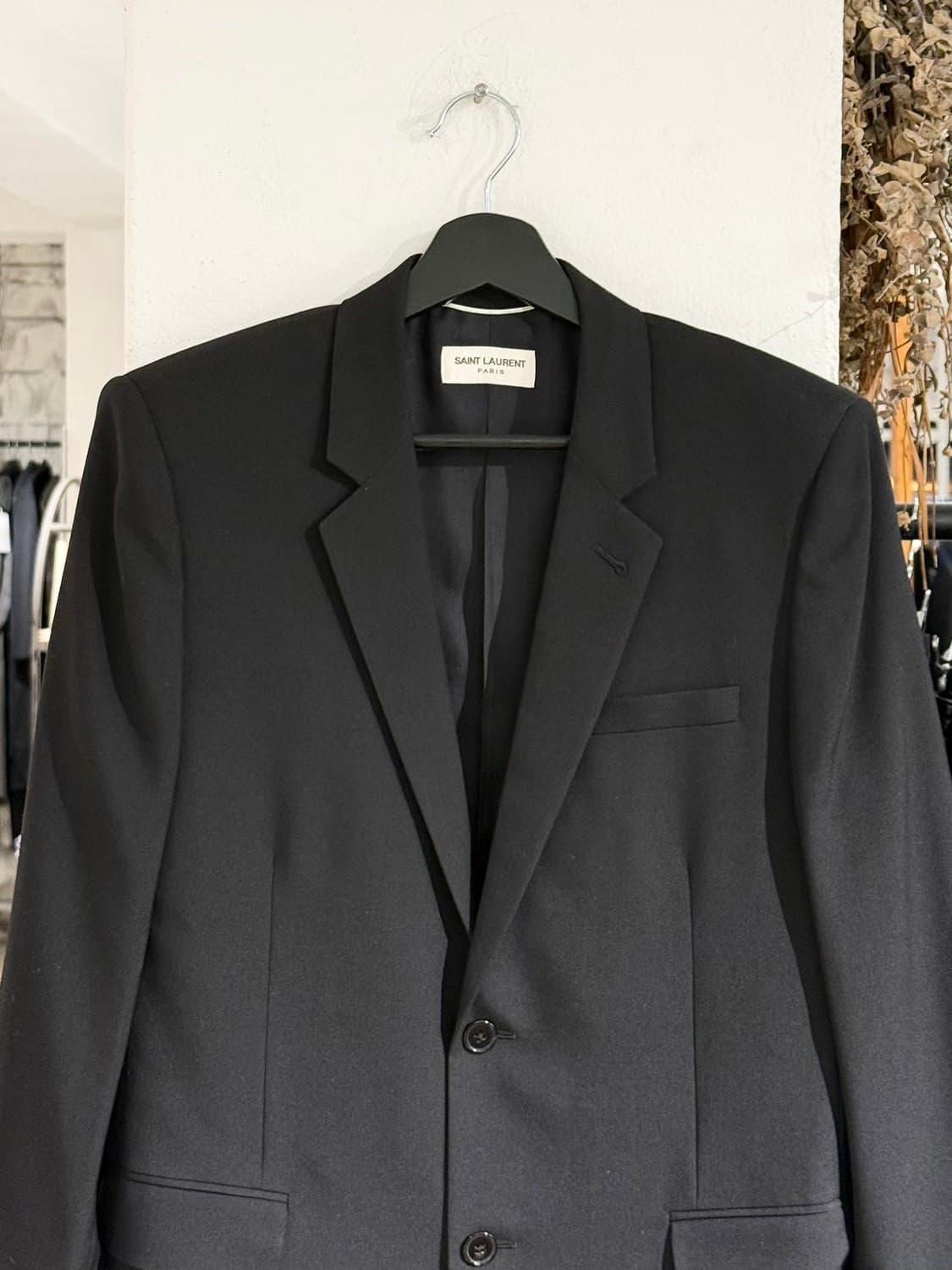 생로랑 블랙 라나 버진 울 싱글 블레이저 자켓 상품이미지4