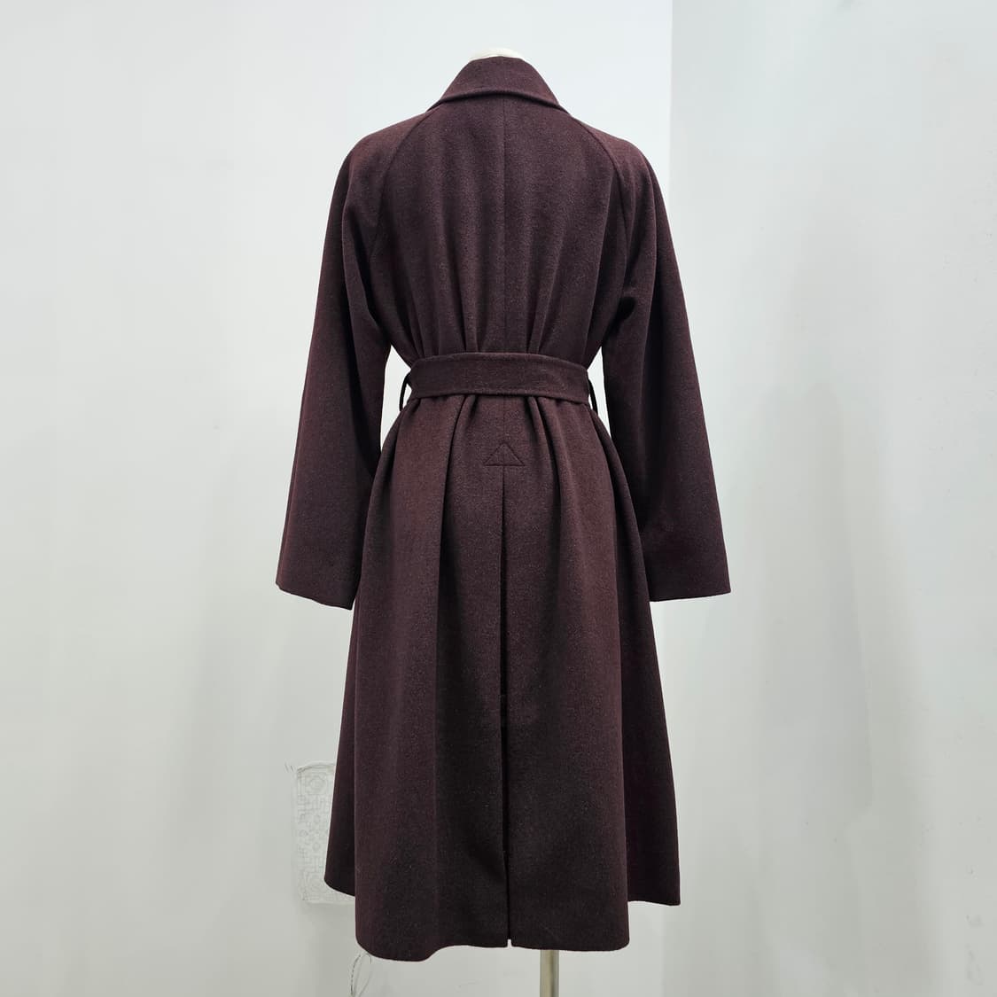 클래식 다크브라운 벨티드 앙고라 울 롱코트 상품이미지2