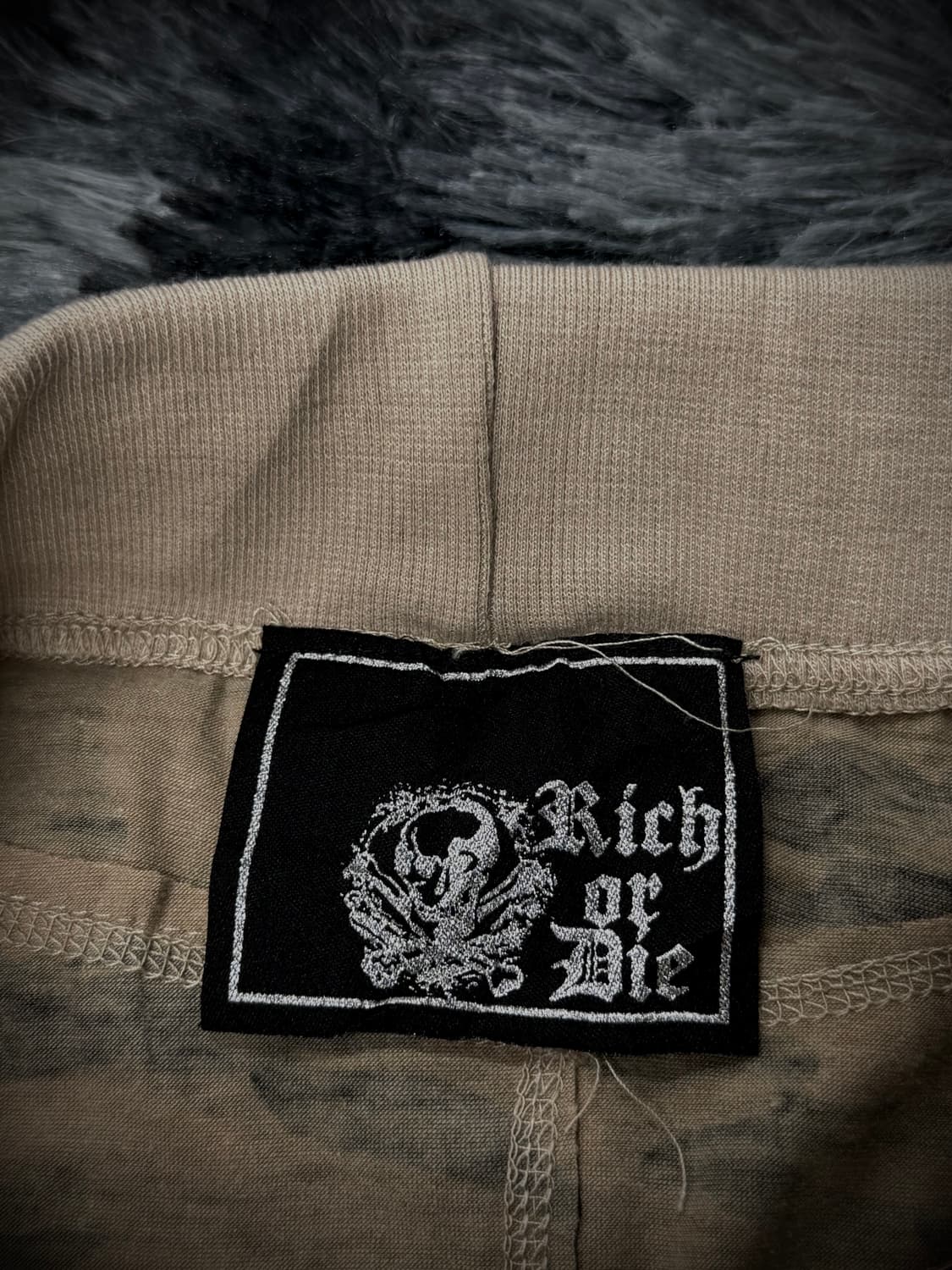 Rich or Die 카모 십자가 지퍼 디테일 롱 스웻 스커트 상품이미지9