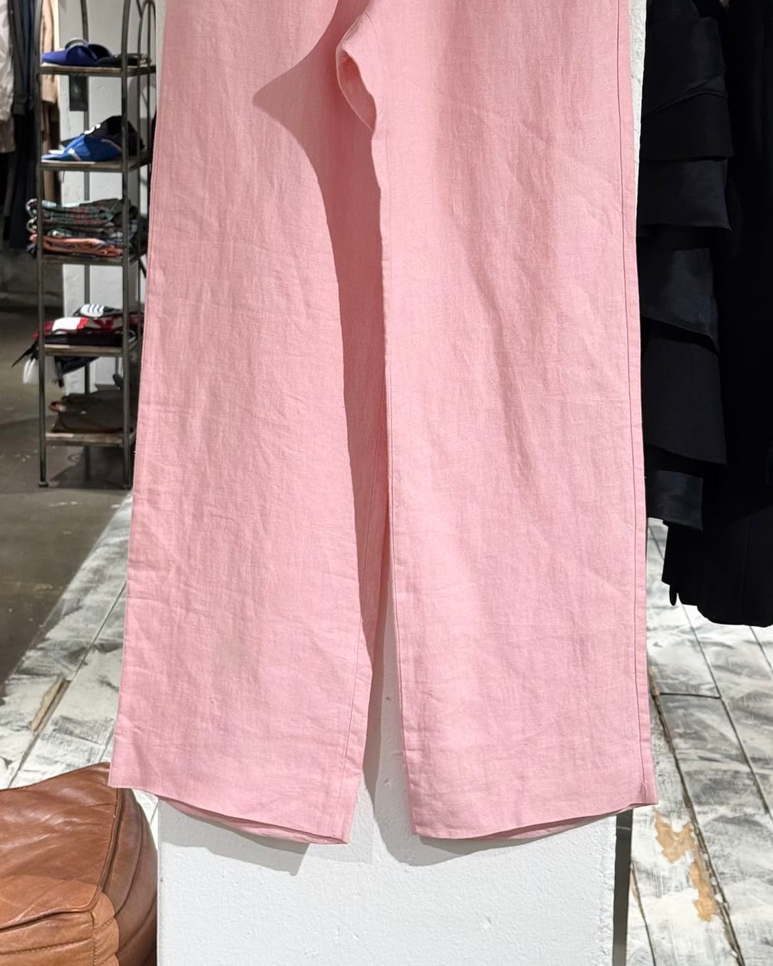 막스마라 핑크 퓨어 린넨 스팽글 팬츠 상품이미지3