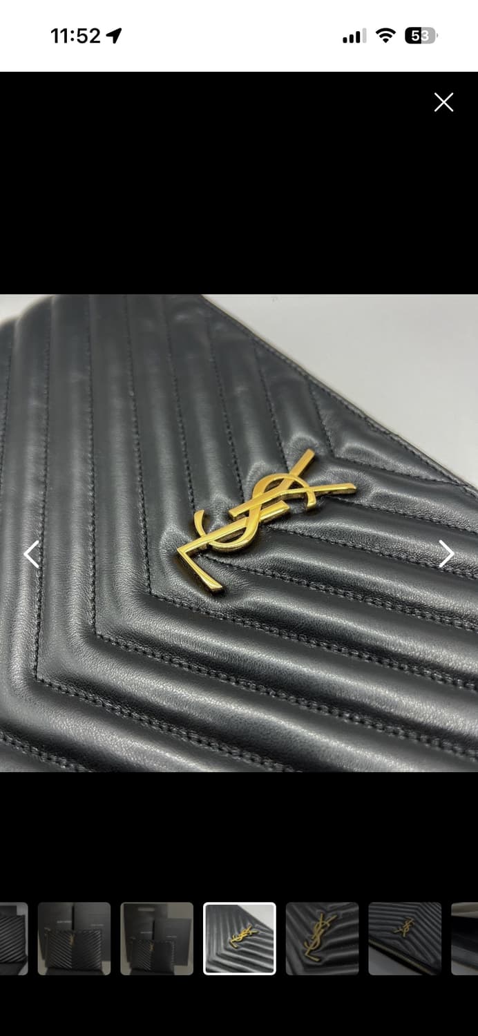 생로랑 마틀라세 클러치 블랙 금장 상품이미지4