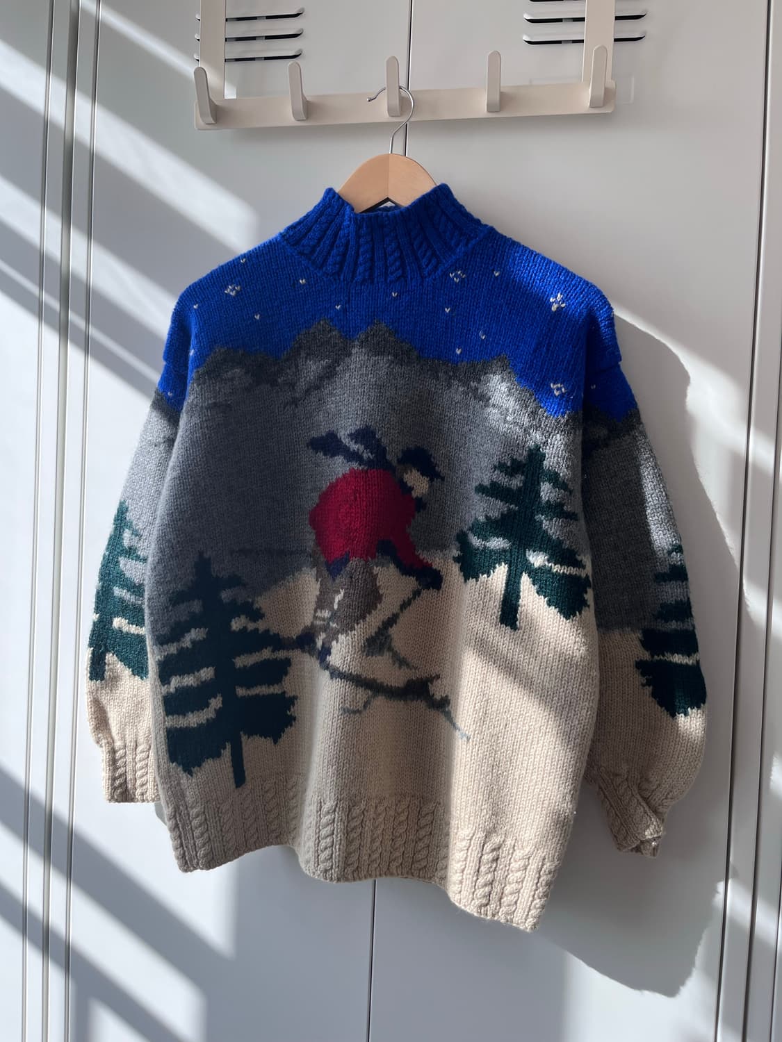 (Rare) 90‘ 폴로 랄프로렌 핸드메이드 스키 풍경 니트  상품이미지4