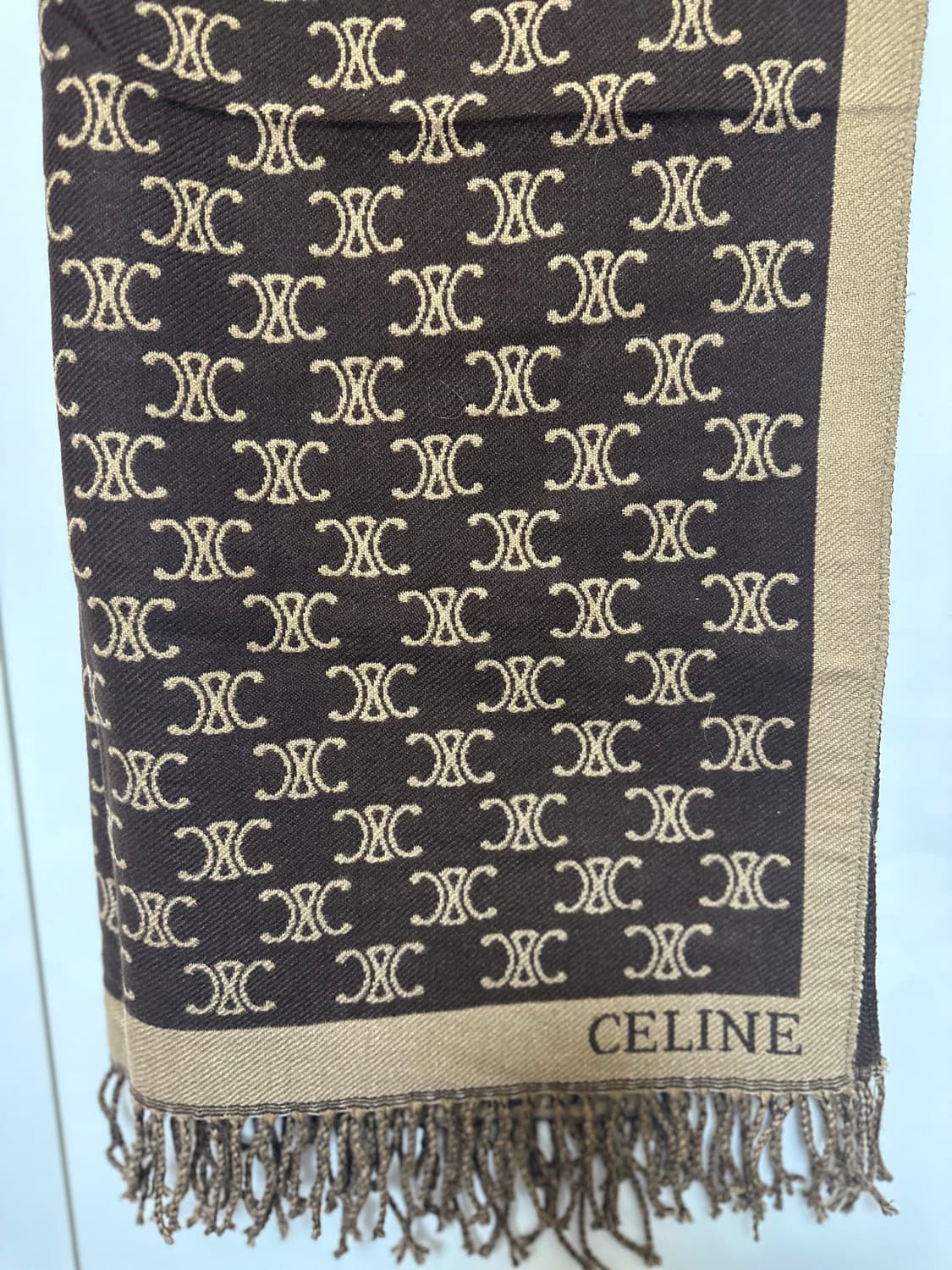 셀린느 트리오페 캐시미어브라운 숄&머플러 남여공용 상품이미지5