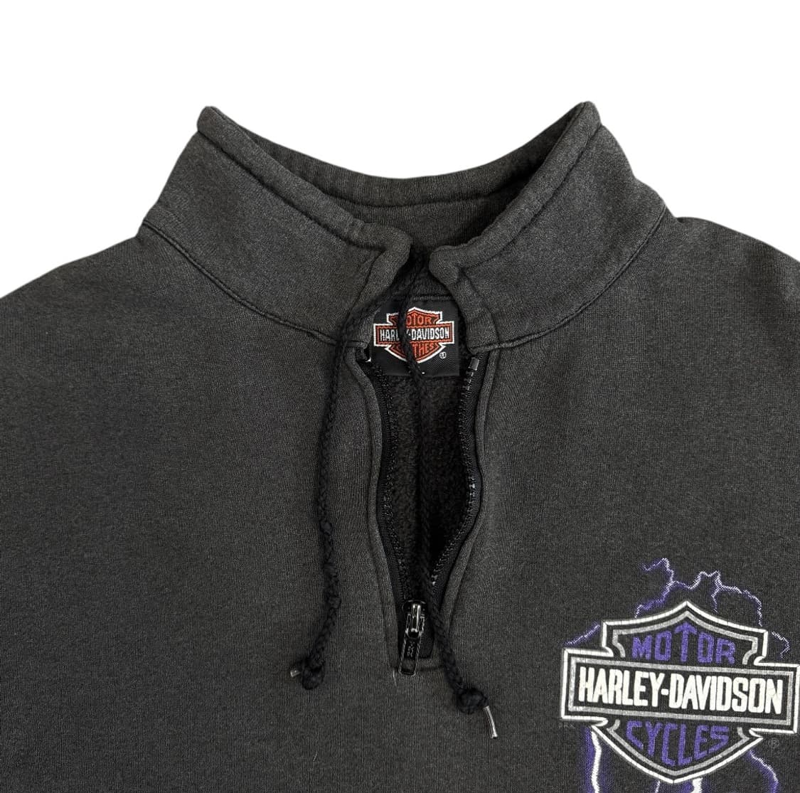 빈티지 90s 할리데이비슨 라이트닝 하프집업 스웻셔츠 맨투맨 상품이미지3