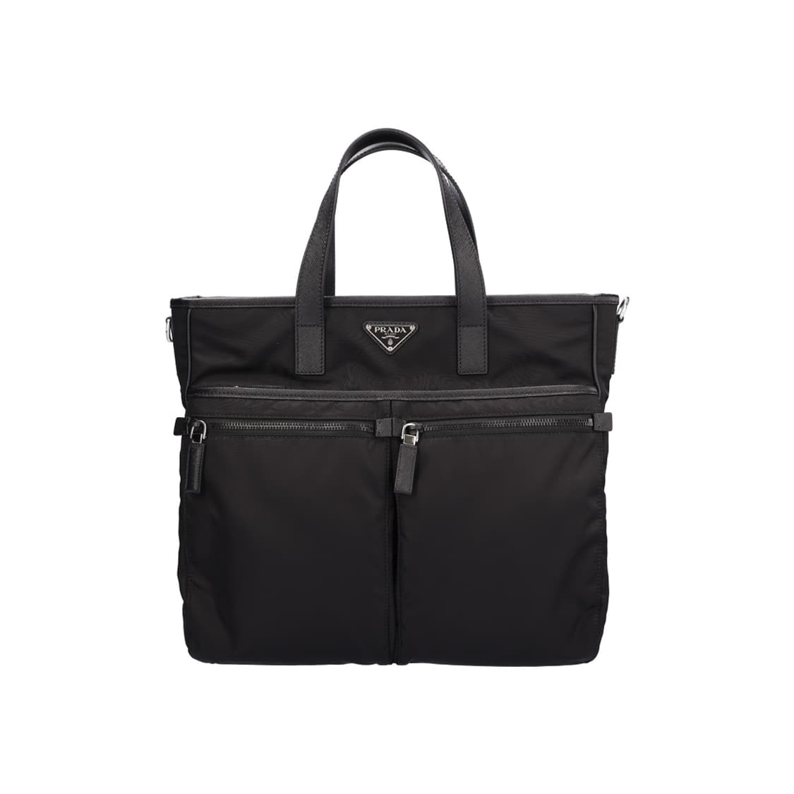 프라다 2VG860 리나일론 앤 사피아노 레더 토트백 블랙 상품이미지2