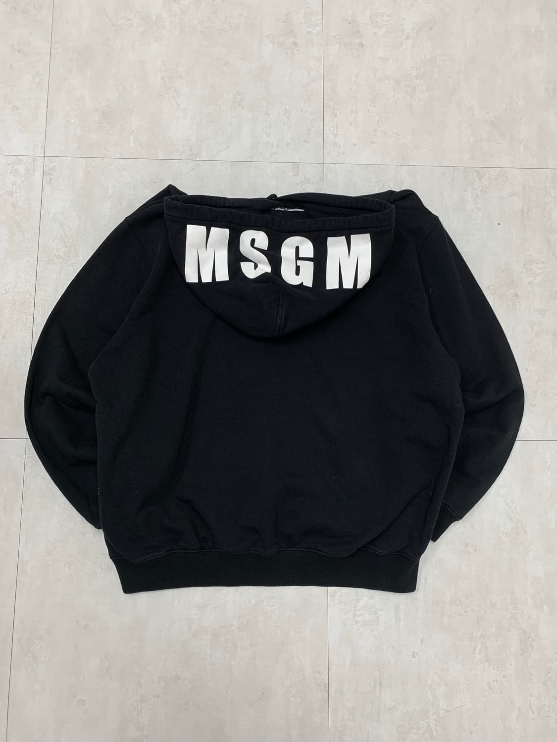 msgm 로고 블랙 후드티 #385 상품이미지7