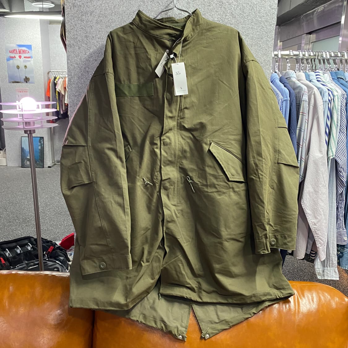 라퍼지스토어 피쉬테일 카키 누빔 야상 자켓 B4027 상품이미지2