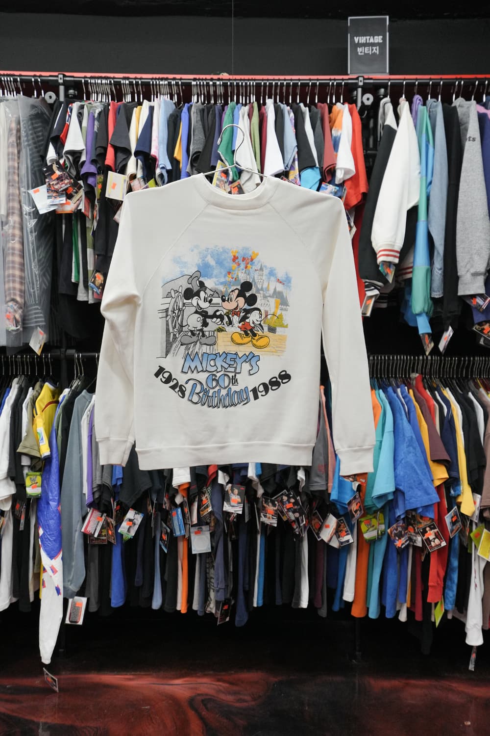 1988년 빈티지 미키 마우스 60주년 생일 기념 스웨트셔츠 상품이미지2
