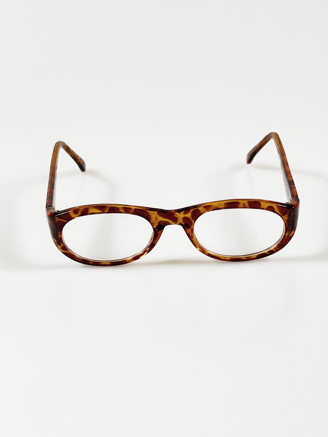 90s JOANNA 레오파드 뿔테 오벌 프레임 빈티지 안경 상품이미지2