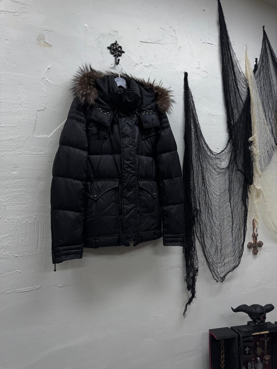 Unknown western mood trimming fur down j 상품이미지1