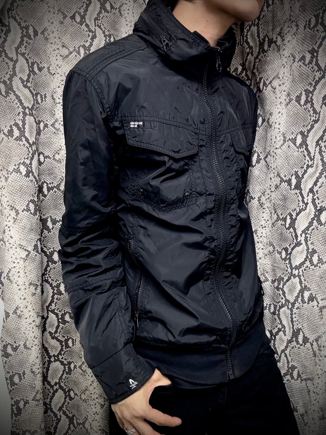 [buckaroo Y2K]Simple design Black Nylon  상품이미지5