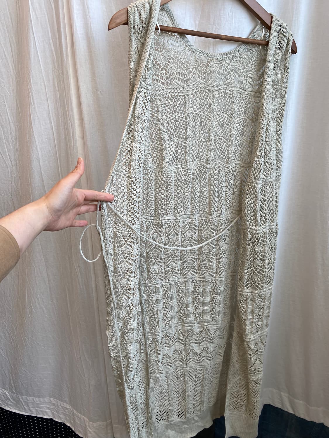 DIRZ 베이지 롱베스트자켓(M) 상품이미지7