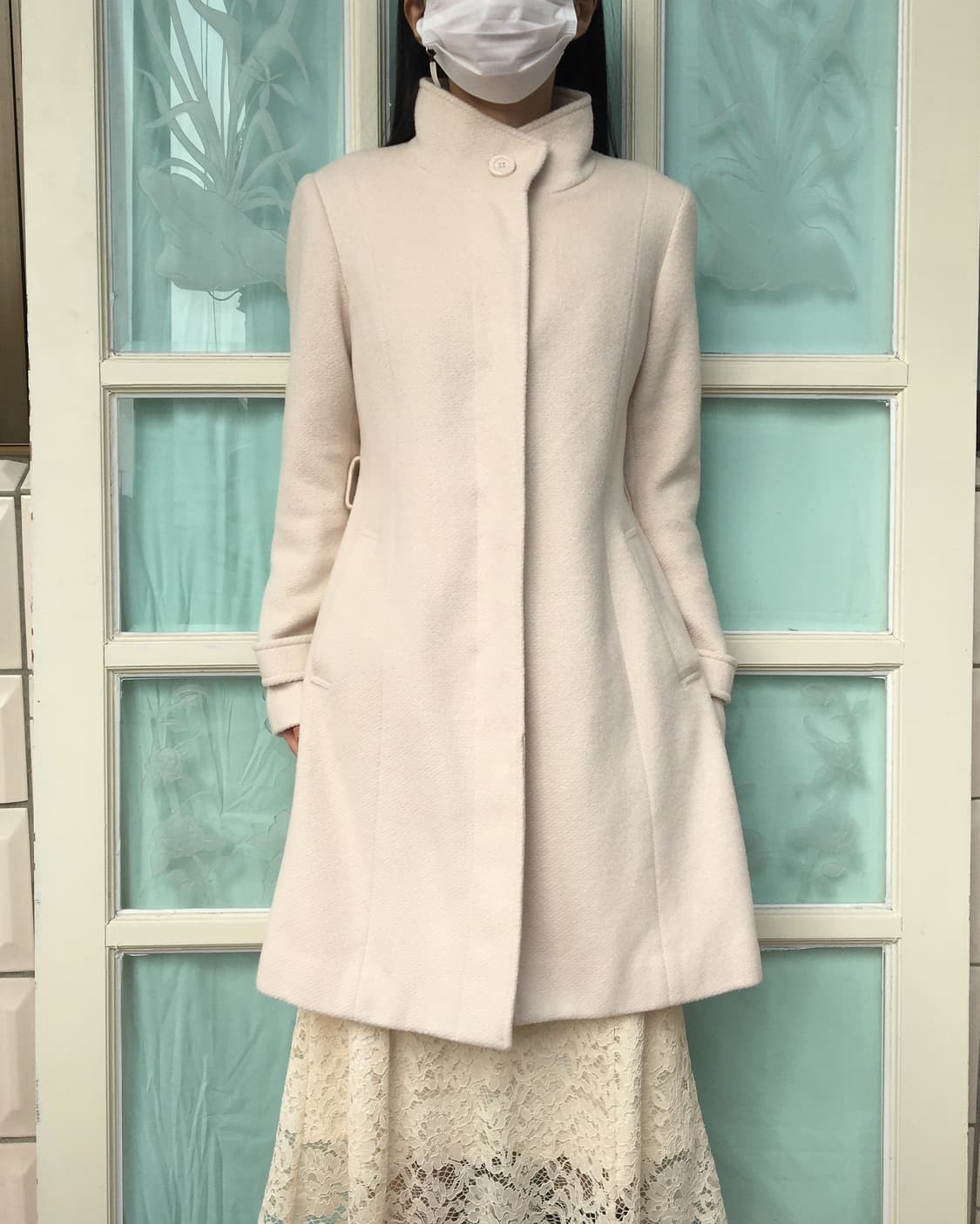 Belted high neck coat 상품이미지6