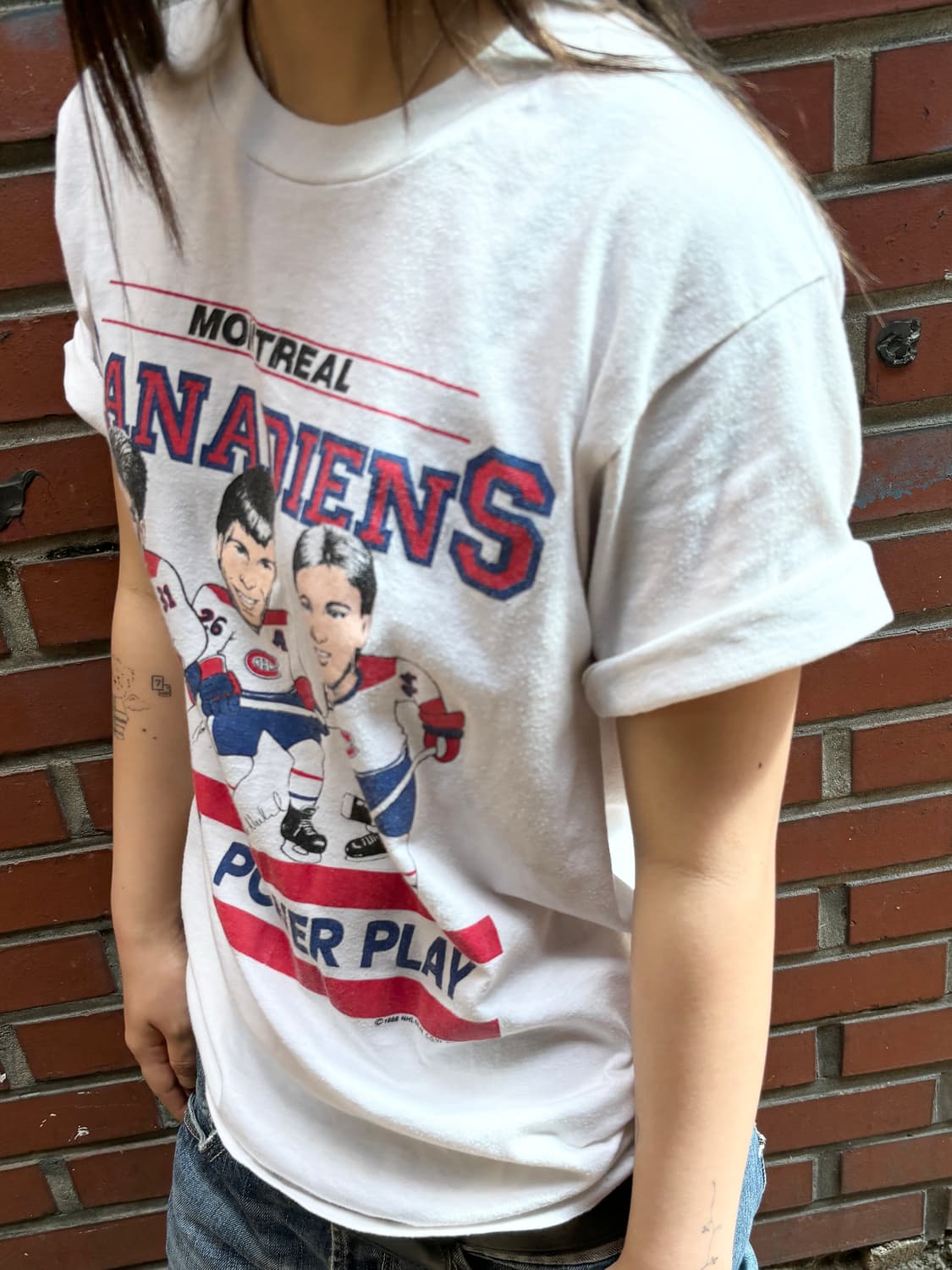 90’s 빈티지 하키 그래픽 반팔티 상품이미지3