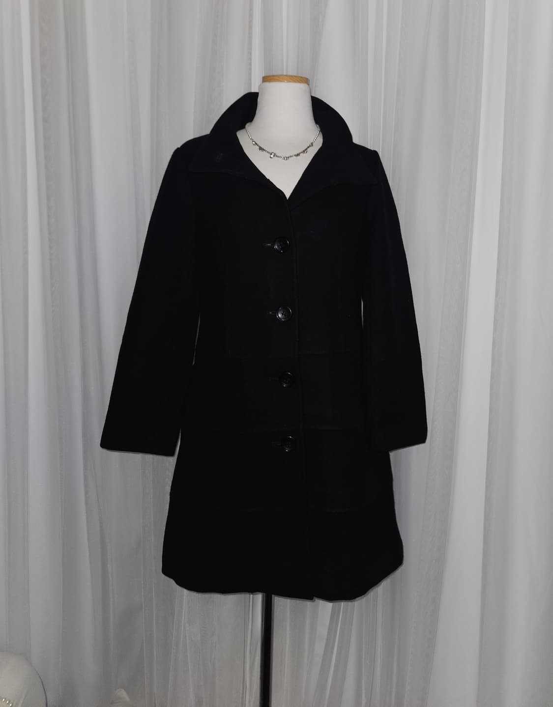 ofuon 빈티지 블랙 코트 니혼진 공겜여주 히메갸루 고딕 고스 상품이미지1