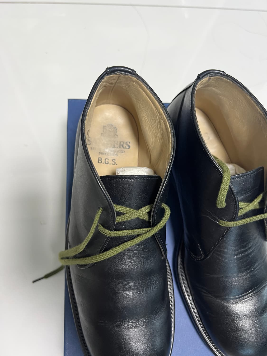 택포29) 샌더스 B.G.S 플레인토 왁시 레더 처카 부츠 6.5 상품이미지9