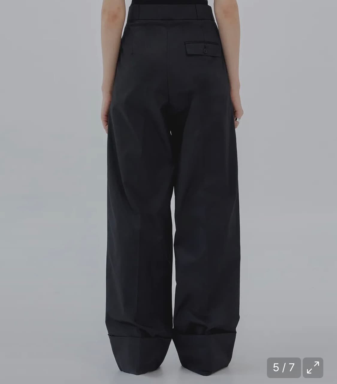 트리밍버드) Roll-up Inverted Pleats Pants BK 상품이미지3