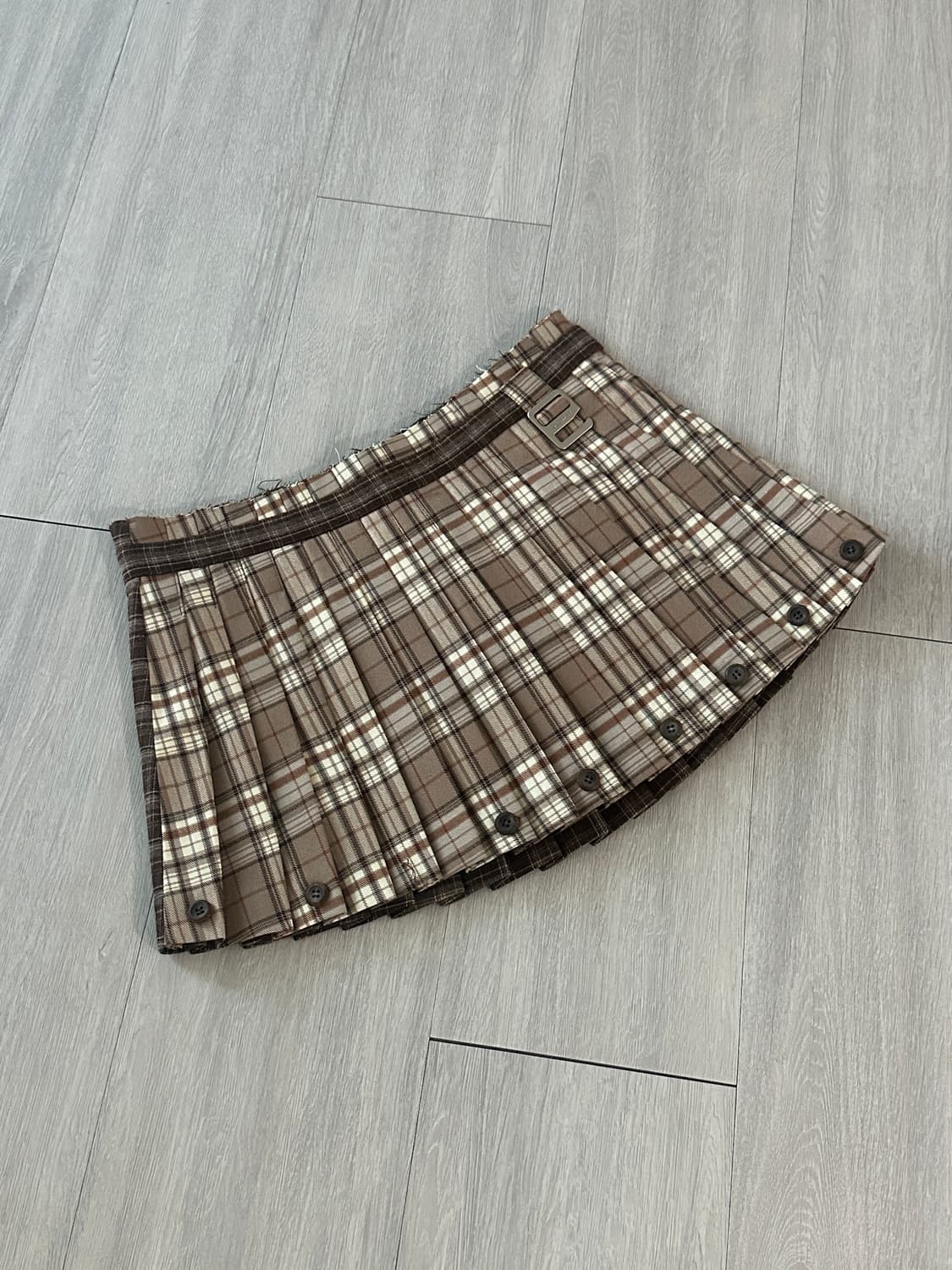 🤎글로니 haze twotone pleated skirt (새상품) 상품이미지4