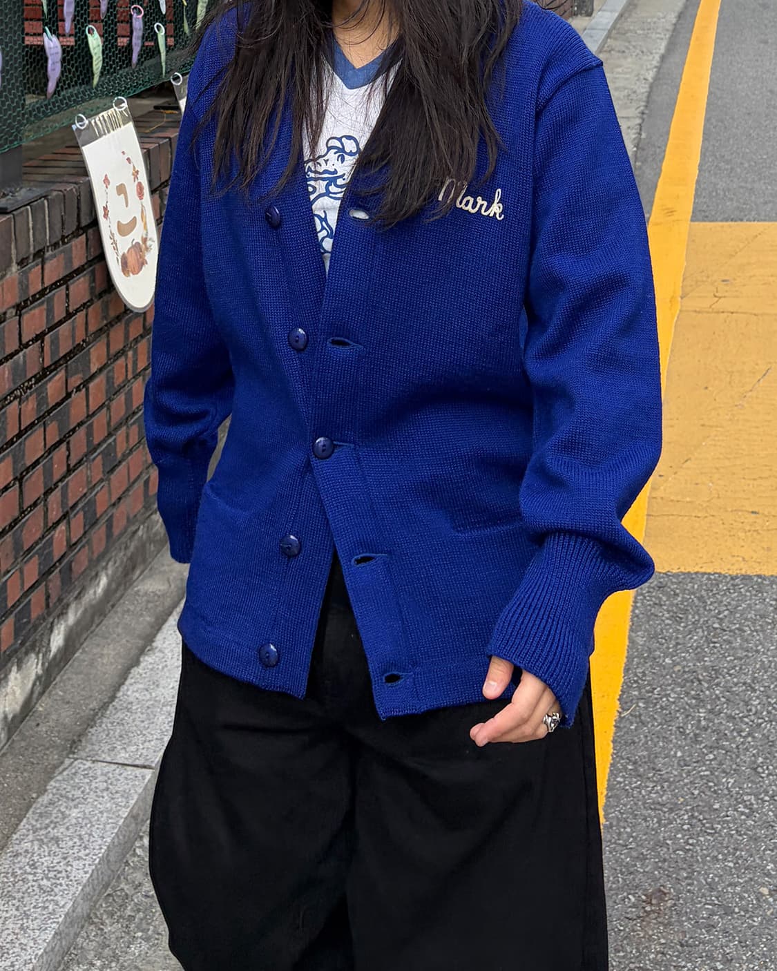 USA 빈티지 울 바시티 가디건 상품이미지1