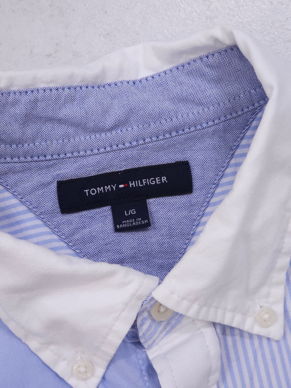 [L/G] 타미힐피거 옥스퍼드 스트라이프 믹스 버튼다운 셔츠 상품이미지4