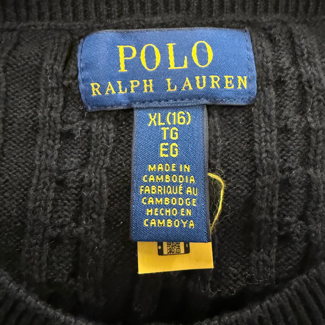 폴로 랄프로렌 블랙 꽈배기 니트 가디건 상품이미지5