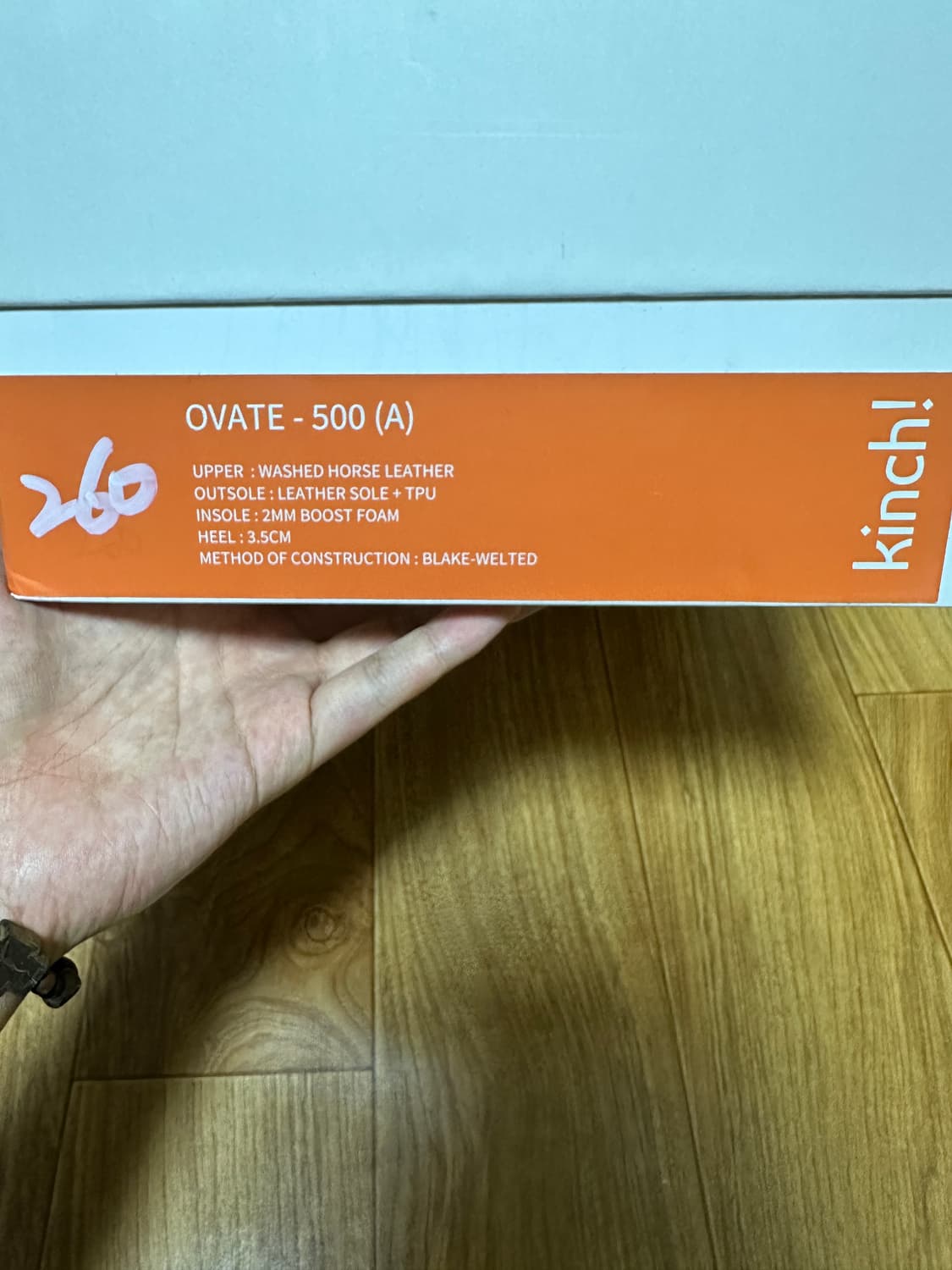 새상품) 킨치 OVATE - 500 블랙 260사이즈 팝니다. 상품이미지5
