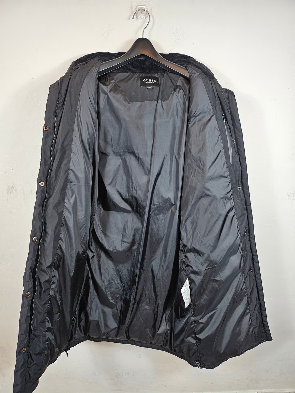 GUESS 구스 후드롱패딩 블랙 85 XS 상품이미지6