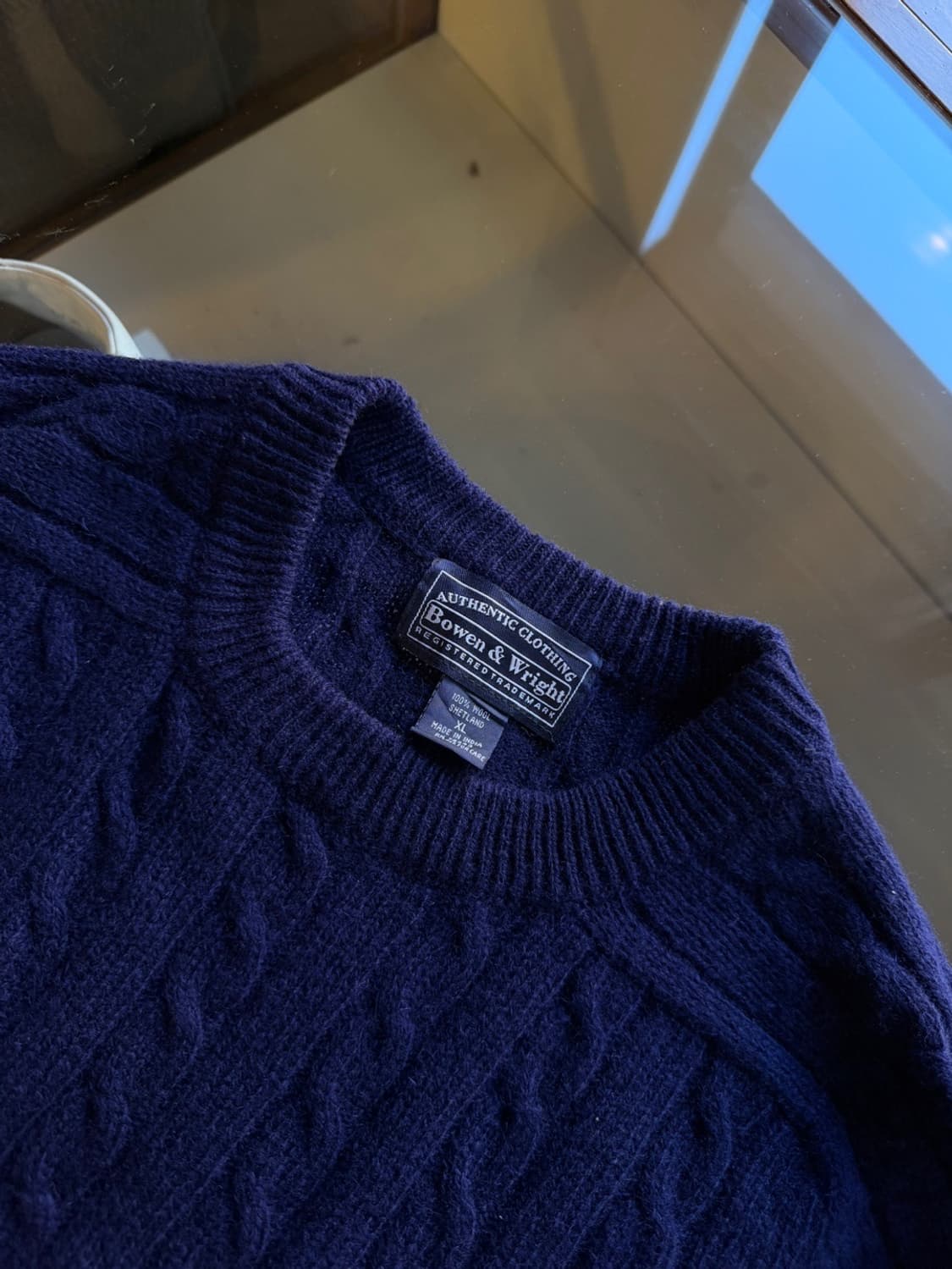 보웬앤라이트 램스울 케이블 니트 100 상품이미지5