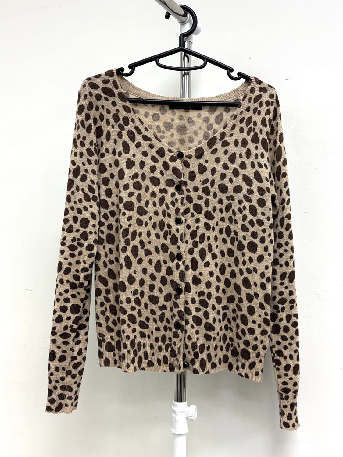 빈티지 갸루 레오파드 가디건 상품이미지5