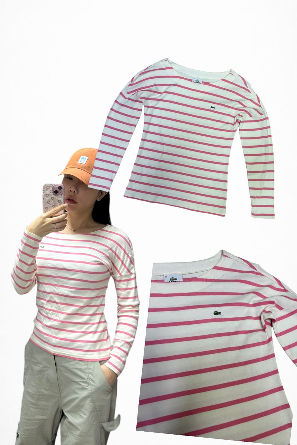 LACOSTE 스트라이프 롱슬리브 티셔츠 상품이미지3