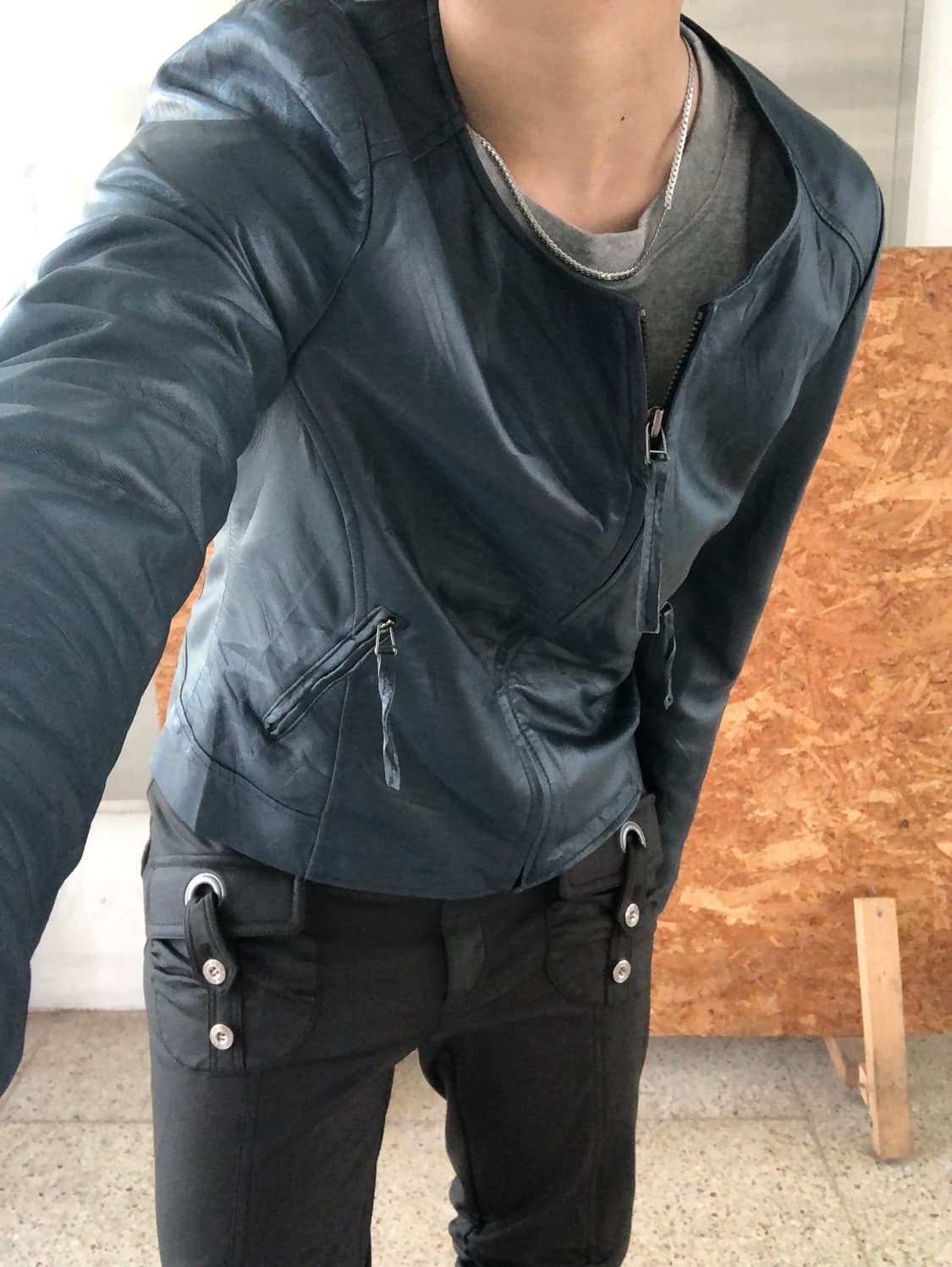  Italy leather jk 상품이미지6