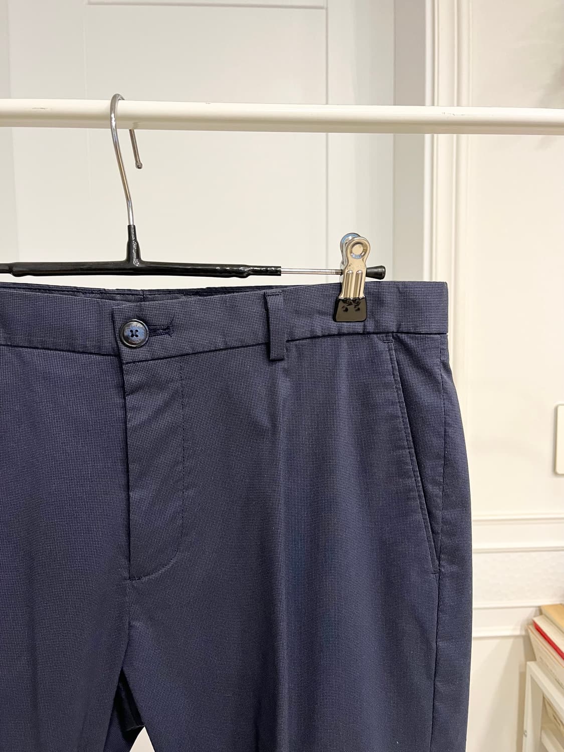 올젠 네이비 코튼 팬츠 상품이미지2